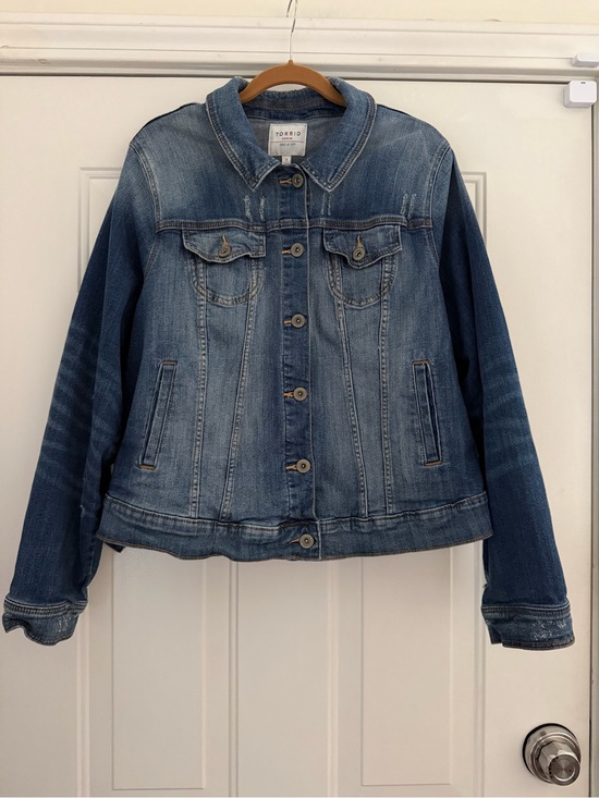 torrid Jackets & Blazers - Torrid Women’s Blue Denim Jacket - Washed & slightly distressed. Sz 3x